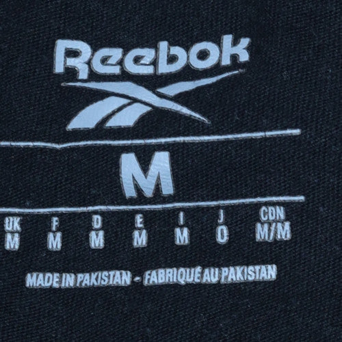 Reebok Men’s Black Cotton Crew Neck Sports T-Shirt Size M