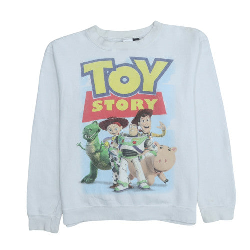 Disney Toy Story White Graphic Pullover Sweatshirt Teens S