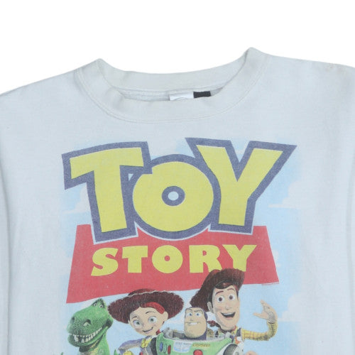 Disney Toy Story White Graphic Pullover Sweatshirt Teens S