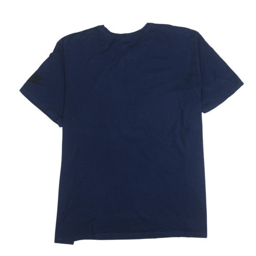 Nike Men's Navy Blue 'Just Do It' Athletic Cut T-Shirt XXL