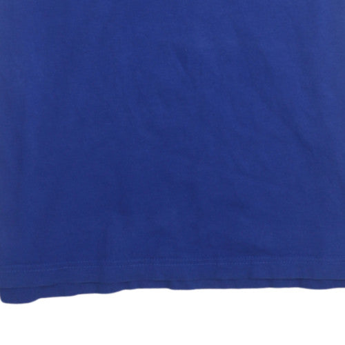Ellesse Men's Navy Blue Colourblock Crew Neck T-Shirt XS