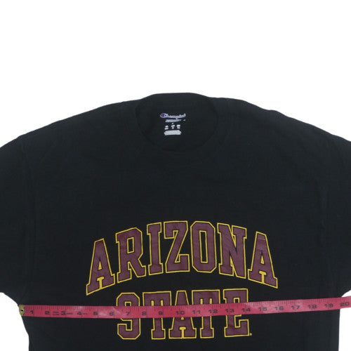 Champion Men's Black Arizona State Graphic Cotton T-Shirt Size L