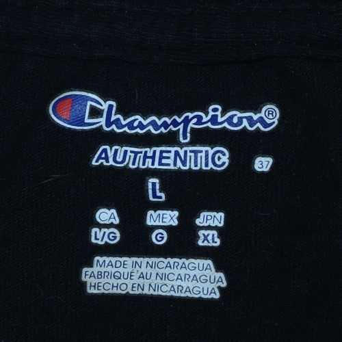 Champion Men's Black Arizona State Graphic Cotton T-Shirt Size L