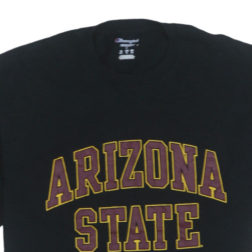 Champion Men's Black Arizona State Graphic Cotton T-Shirt Size L