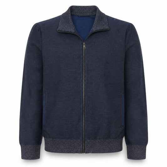 Front view of Napapijri men’s blue 2xl cotton full zip track jacket