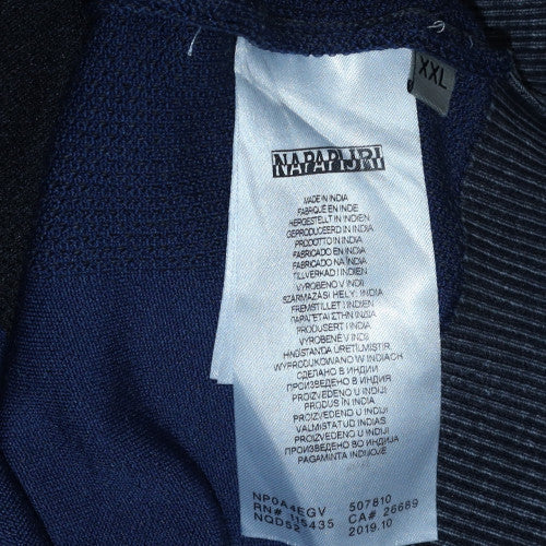 Napapijri Mens Blue 2XL Cotton Full Zip Track Jacket