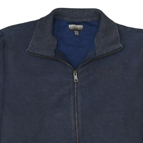 Napapijri Mens Blue 2XL Cotton Full Zip Track Jacket