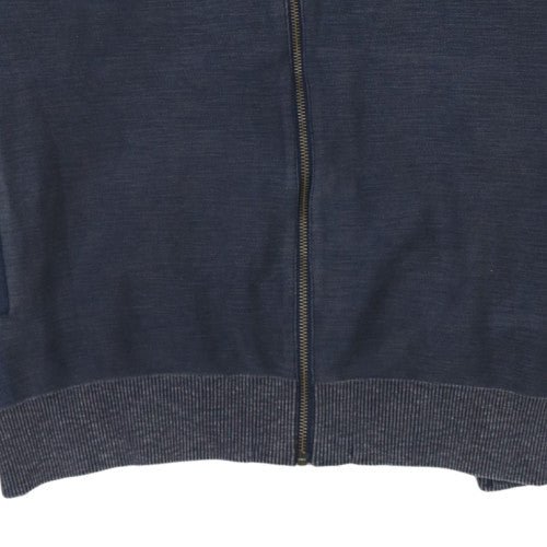 Napapijri Mens Blue 2XL Cotton Full Zip Track Jacket