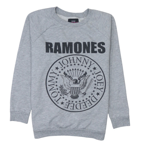 Atmosphere Womens Grey Ramones Sweatshirt UK 10 Crew Neck Pullover