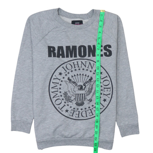 Atmosphere Womens Grey Ramones Sweatshirt UK 10 Crew Neck Pullover