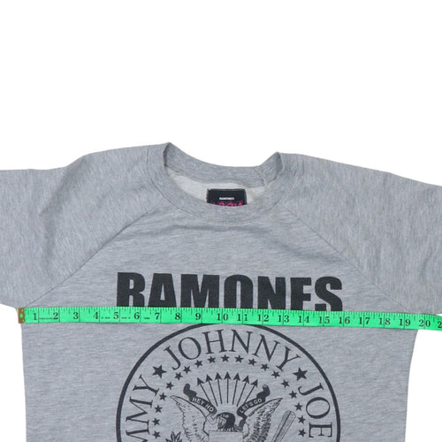 Atmosphere Womens Grey Ramones Sweatshirt UK 10 Crew Neck Pullover