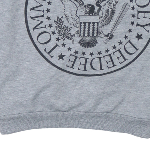 Atmosphere Womens Grey Ramones Sweatshirt UK 10 Crew Neck Pullover