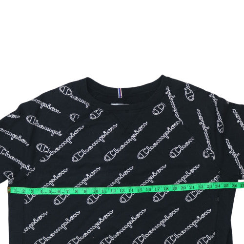 Champion Womens Black 2XL Pullover Logo Sweatshirt