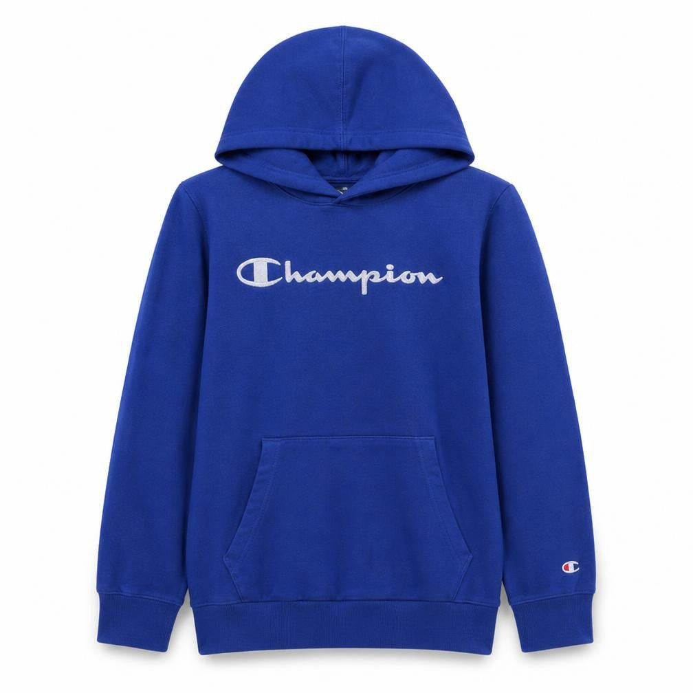 Champion Boys Blue Pullover Hoodie 13-14 Years Fleece Logo Sweatshirt