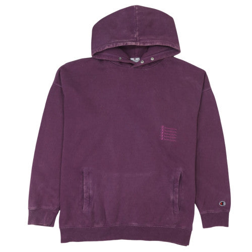 Champion Womens Purple Pullover Hoodie Size L Cotton Blend