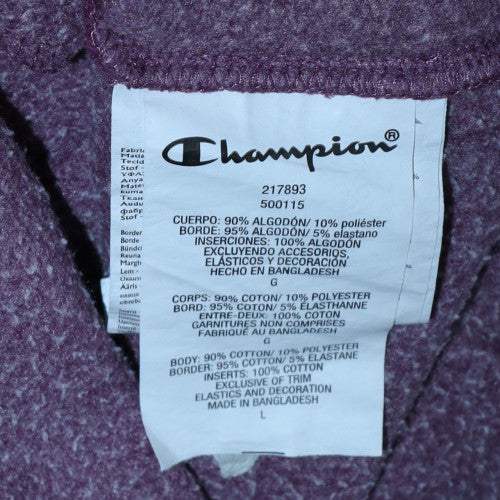 Champion Womens Purple Pullover Hoodie Size L Cotton Blend