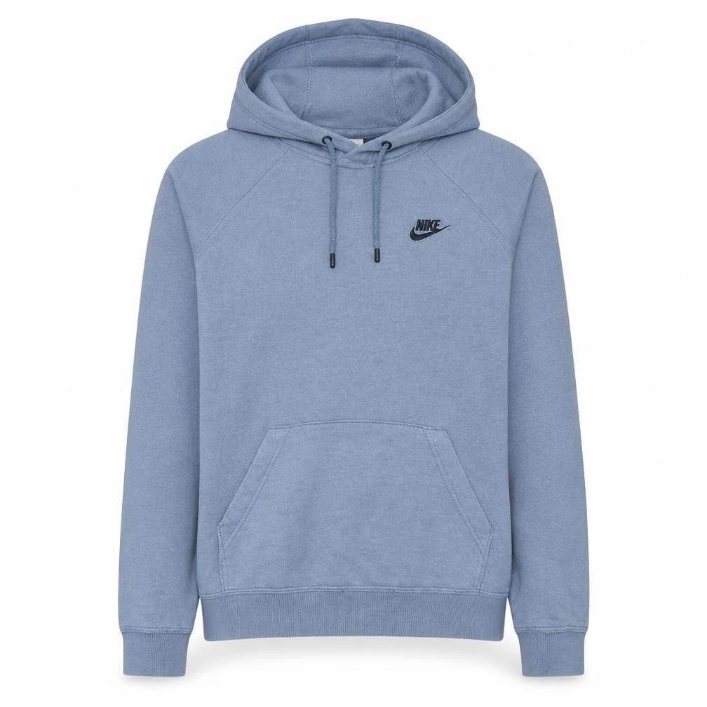 Front view of Nike Men's Blue Pullover Hoodie Small - Soft Fleece Casual Sweatshirt