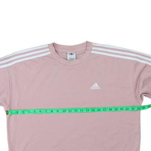 Adidas Womens Pink Crew Neck Pullover Sweatshirt UK 12-14