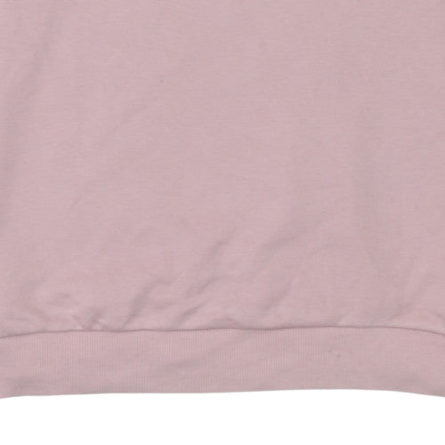 Adidas Womens Pink Crew Neck Pullover Sweatshirt UK 12-14