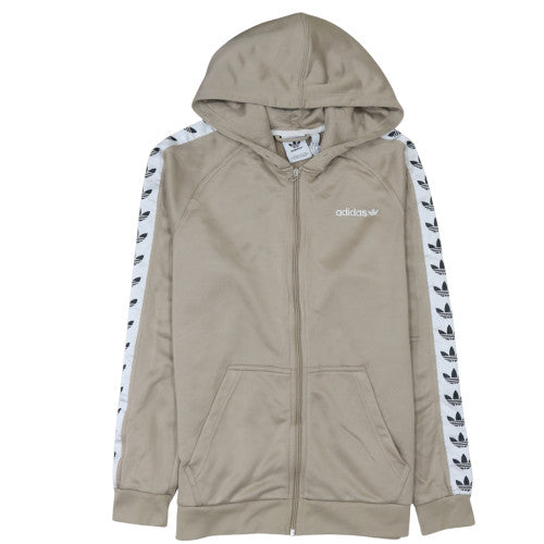 Adidas Men's Beige Full Zip Hooded Sweatshirt Size M