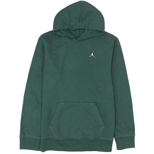 Jordan Boys Green Pullover Hoodie Size 14 Years Fleece Cotton Sweatshirt