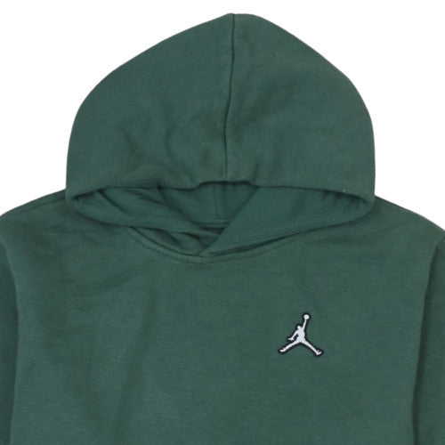 Jordan Boys Green Pullover Hoodie Size 14 Years Fleece Cotton Sweatshirt