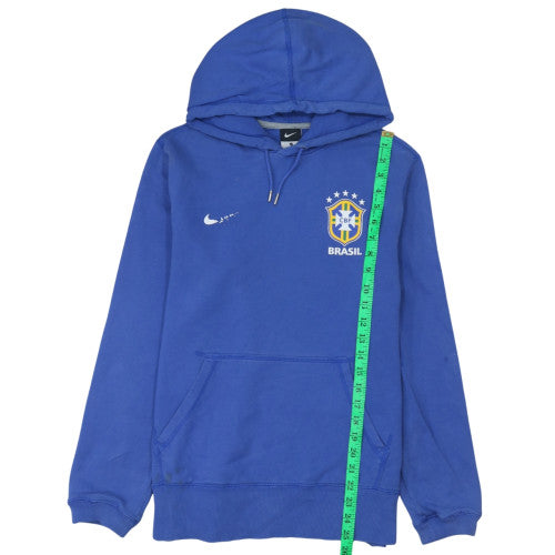 Nike Men’s Blue Brasil Pullover Hoodie M Graphic Sports Fleece