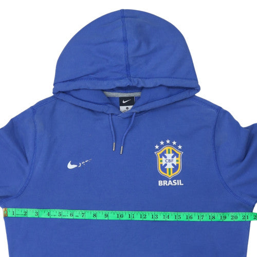 Nike Men’s Blue Brasil Pullover Hoodie M Graphic Sports Fleece