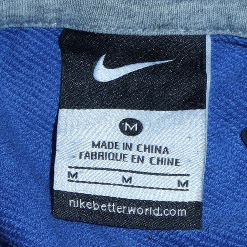 Nike Men’s Blue Brasil Pullover Hoodie M Graphic Sports Fleece