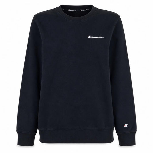 Front view of Champion Women Black Small Crew Neck Pullover Sweatshirt