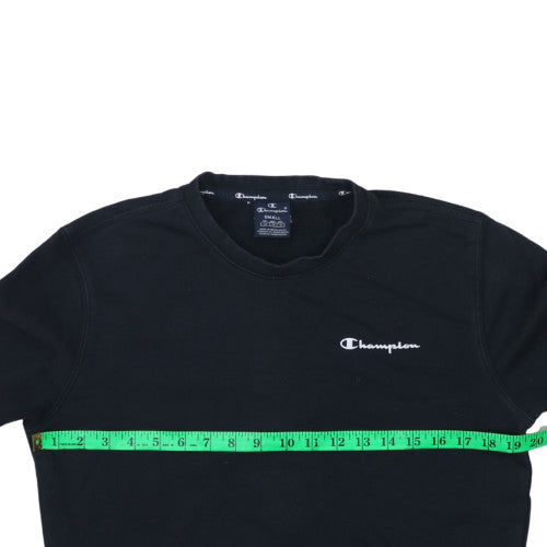 Champion Women Black Small Crew Neck Pullover Sweatshirt