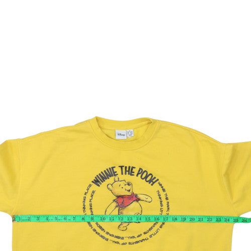 Disney Primark Womens Yellow Winnie the Pooh Sweatshirt M 12/14