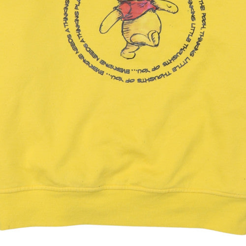 Disney Primark Womens Yellow Winnie the Pooh Sweatshirt M 12/14