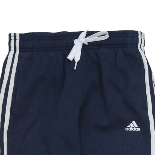 Adidas Boys Blue 13-14 Years Jogger Activewear Trousers with Side Stripes