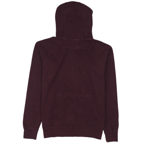 Nike Women's Burgundy Pullover Hoodie Small Cotton Logo Sweatshirt
