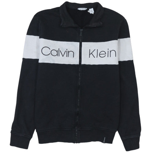 Calvin Klein Men’s Black Full Zip Track Jacket Size M Cotton Blend