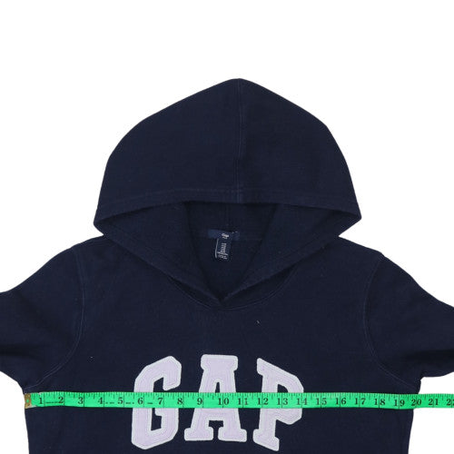 GAP Womens Navy Blue Pullover Hoodie M Hooded Cotton Logo