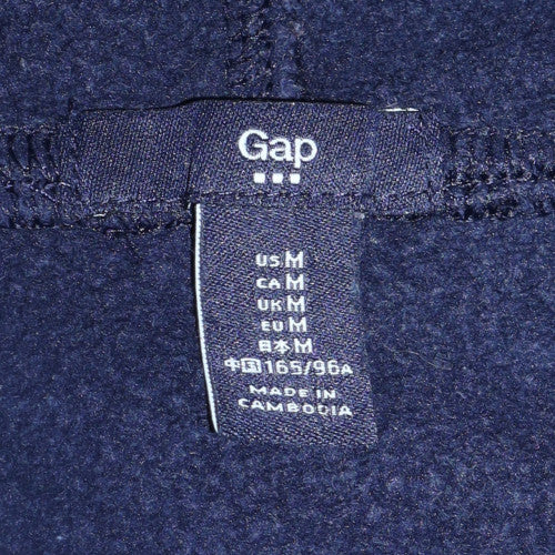 GAP Womens Navy Blue Pullover Hoodie M Hooded Cotton Logo