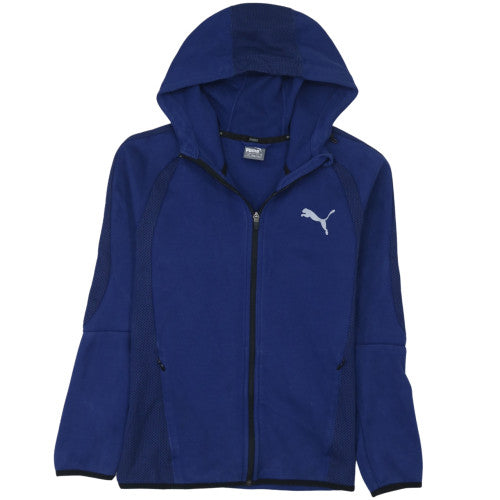 Puma Men's Blue Full Zip Hoodie Size S Sports Fleece Jacket