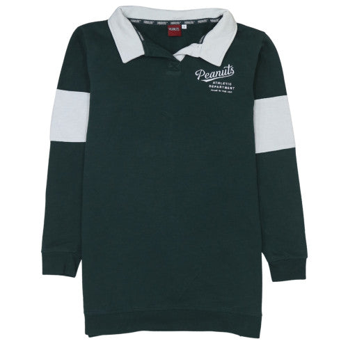Next Peanuts Womens Green Cotton Pullover Sweatshirt UK 10