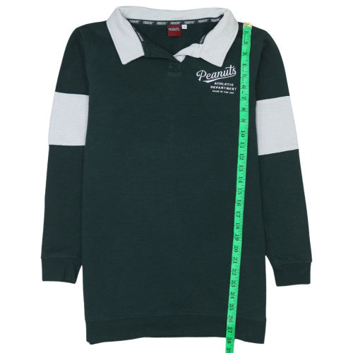 Next Peanuts Womens Green Cotton Pullover Sweatshirt UK 10