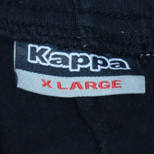 Kappa Mens Black XL Jogger Trousers Fleece Logo Elastic Waist Sportswear