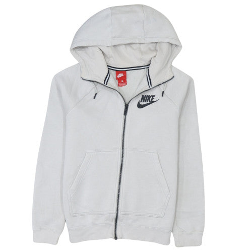 Nike Men's White XS Full Zip Hoodie Sweatshirt with Logo
