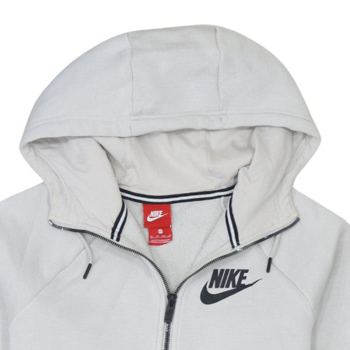 Nike Men's White XS Full Zip Hoodie Sweatshirt with Logo