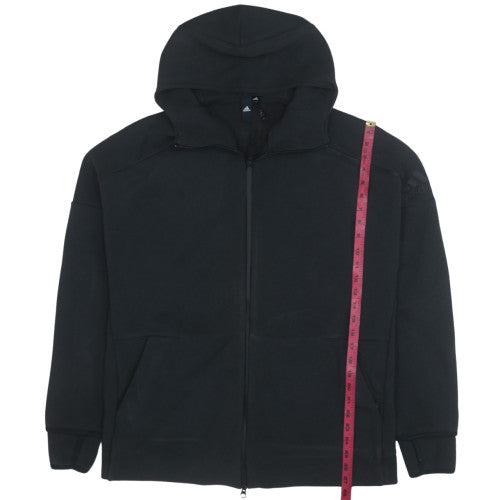 Adidas Men's Black XL Full Zip Hooded Sweatshirt