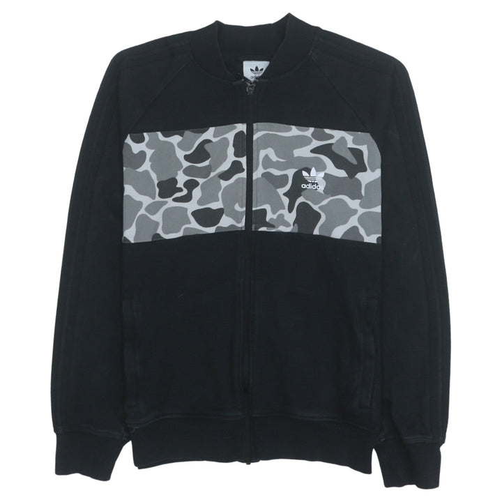 Adidas Men's Black Camo Full Zip Sweatshirt Size M