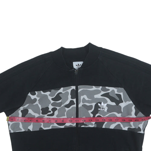 Adidas Men's Black Camo Full Zip Sweatshirt Size M