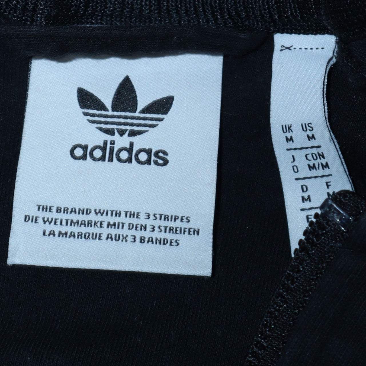 Adidas Men's Black Camo Full Zip Sweatshirt Size M