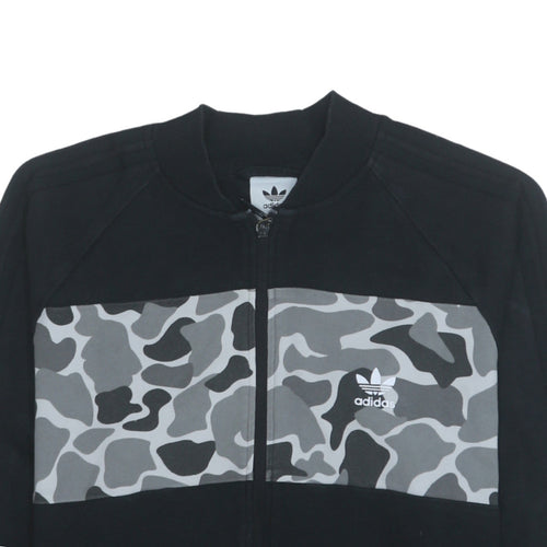 Adidas Men's Black Camo Full Zip Sweatshirt Size M