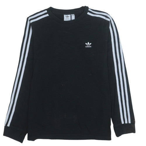 Adidas Womens Black Long Sleeve Crew Neck Sweatshirt Size M